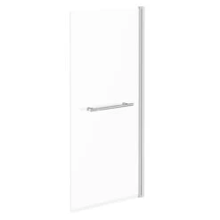 Polished Chrome 770mm Single Section Square Corner Bath Shower Screen With Towel Rail -Bathroom Accessories Store polished chrome 770mm single section square corner bath shower screen with towel rail left 91969.1652444278
