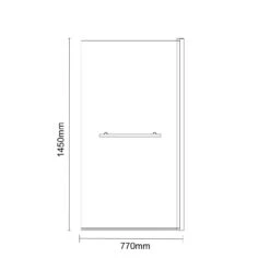 Polished Chrome 770mm Single Section Square Corner Bath Shower Screen With Towel Rail -Bathroom Accessories Store polished chrome 770mm single section square corner bath shower screen with towel rail line side 72532.1652444278