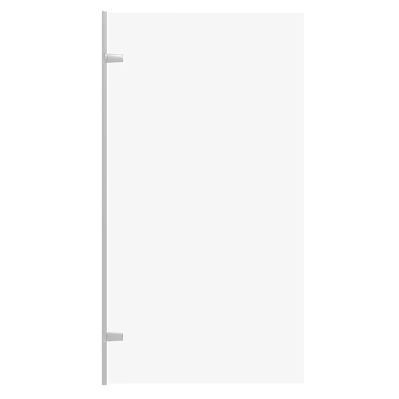 Polished Chrome 830mm Hinged 180 Degree Opening Square Bath Shower Screen - Image 3