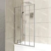 Polished Chrome 840mm Four Fold Shower Screen