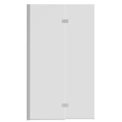 Polished Chrome 875mm Left Hand Two Panel Infold Bath Shower Screen -Bathroom Accessories Store polished chrome 875mm left hand two panel infold bath shower screen front 65237.1652444631