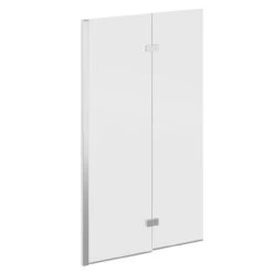 Polished Chrome 875mm Left Hand Two Panel Infold Bath Shower Screen -Bathroom Accessories Store polished chrome 875mm left hand two panel infold bath shower screen left 91399.1652444631