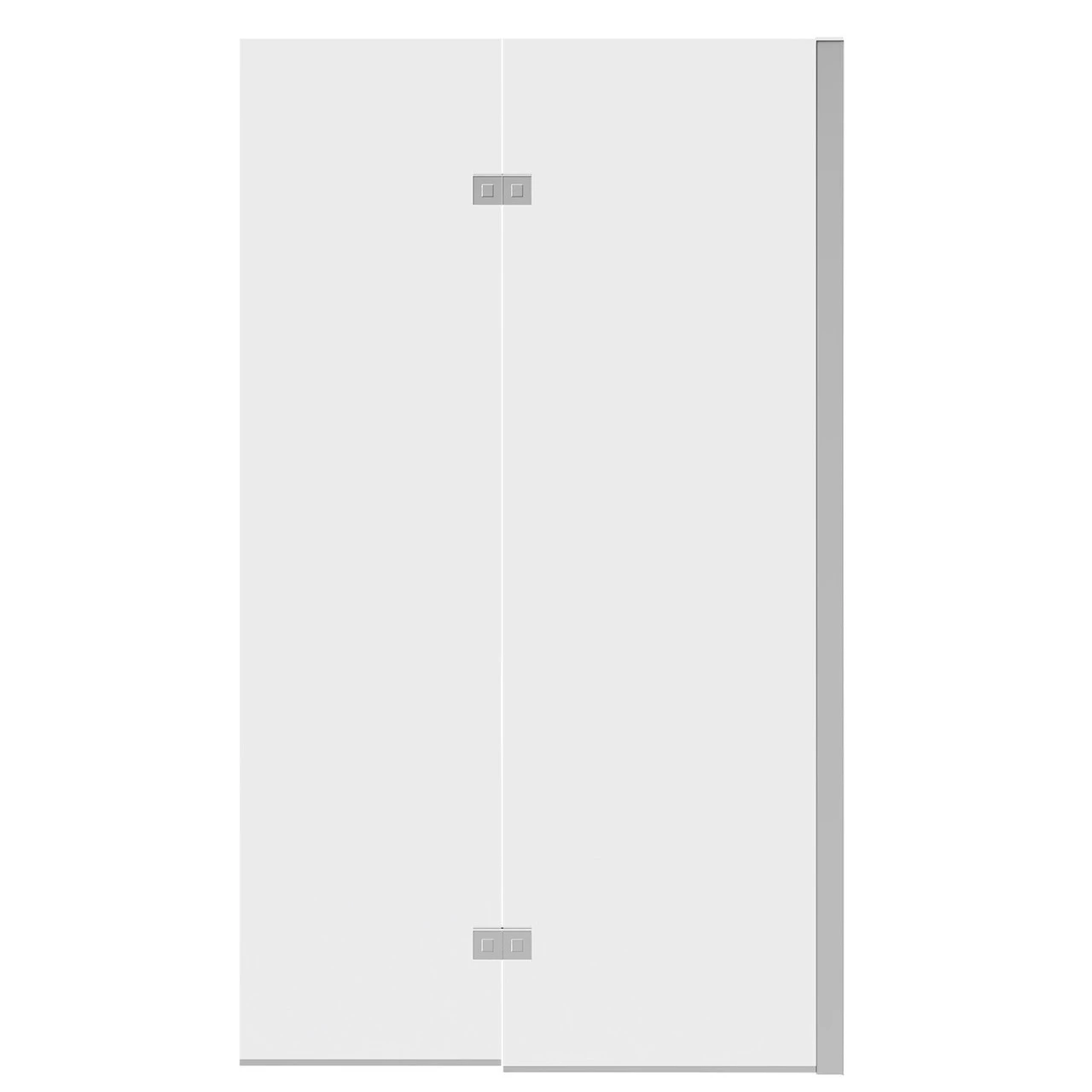 Polished Chrome 875mm Right Hand Two Panel Infold Bath Shower Screen - Image 3