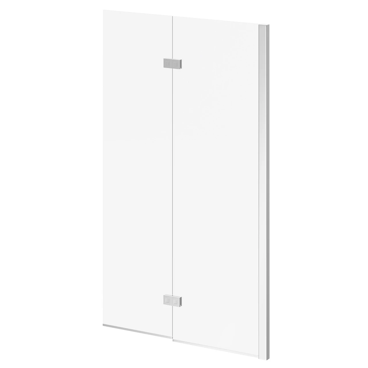 Polished Chrome 875mm Right Hand Two Panel Infold Bath Shower Screen - Image 2