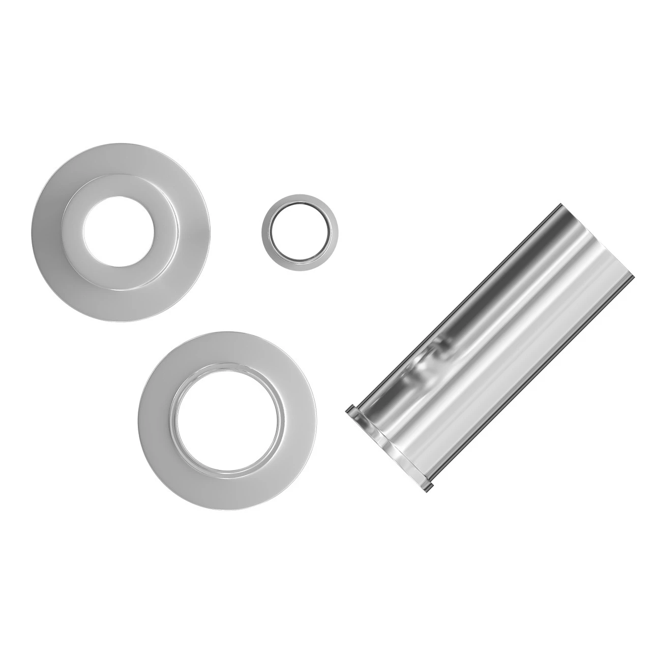 Windsor. Polished Chrome Adjustable Pipe Shrouds For Roll Top Baths - Image 5