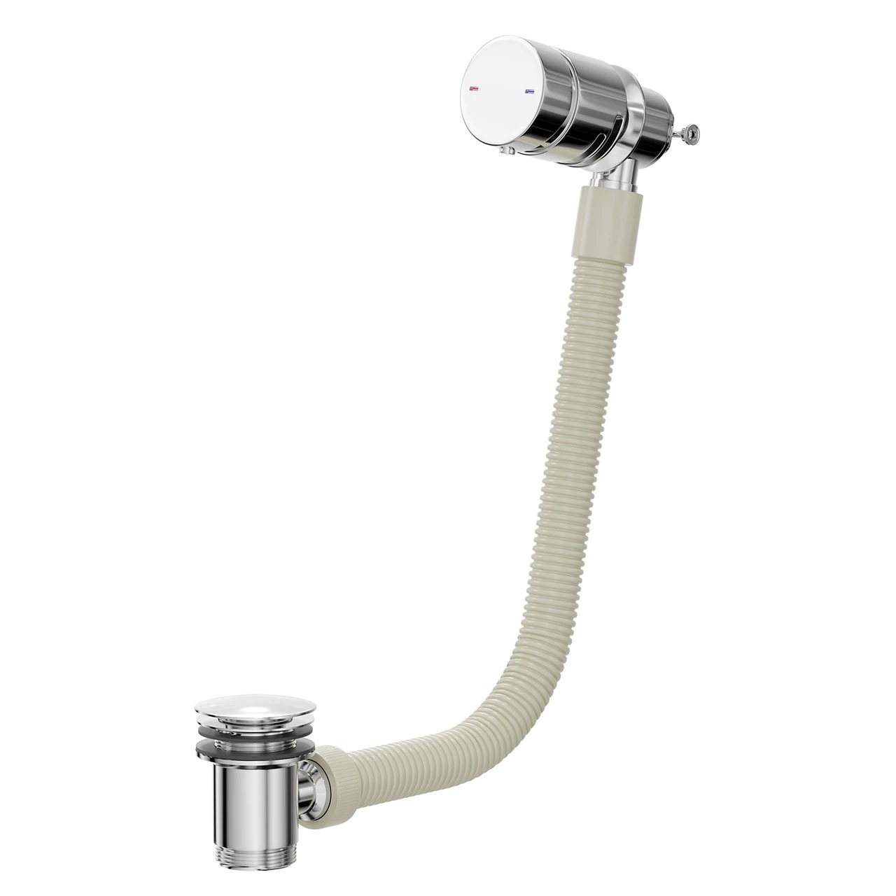 Polished Chrome Bath Mixer Filler And Waste Combination