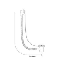 Polished Chrome Bath Waste And Overflow With Brass Plug And Ball Chain -Bathroom Accessories Store polished chrome bath waste and overflow with brass plug and ball chain line side 12201.1652444490