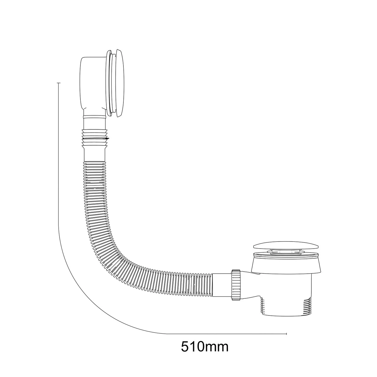 Polished Chrome Round Easy Clean Sprung Click Clack Bath Waste - Image 6