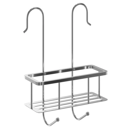 Polished Chrome Shower Bar Valve Hanging Shower Caddy - Image 3