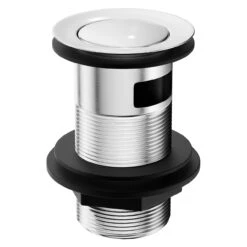 Polished Chrome Standard Slotted Click Clack Basin Waste -Bathroom Accessories Store polished chrome standard slotted click clack basin waste left 93198.1652444495