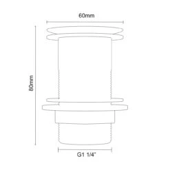 Polished Chrome Standard Slotted Click Clack Basin Waste -Bathroom Accessories Store polished chrome standard slotted click clack basin waste line side 71011.1652444495