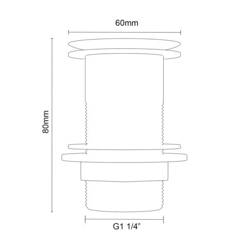 Polished Chrome Standard Slotted Click Clack Basin Waste - Image 6