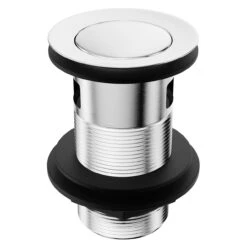 Polished Chrome Standard Slotted Click Clack Basin Waste -Bathroom Accessories Store polished chrome standard slotted click clack basin waste side 00781.1652444495