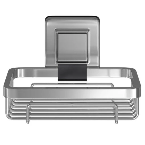 PushLoc Polished Chrome Wall Mounted Soap Basket - Image 2