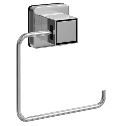 PushLoc Polished Chrome Wall Mounted Toilet Roll Holder - Image 3