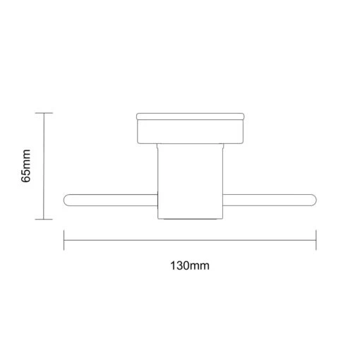 PushLoc Polished Chrome Wall Mounted Toilet Roll Holder - Image 6