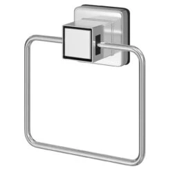 PushLoc Polished Chrome Wall Mounted Towel Ring