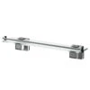 PushLoc Polished Chrome And Glass Wall Mounted Vanity Shelf