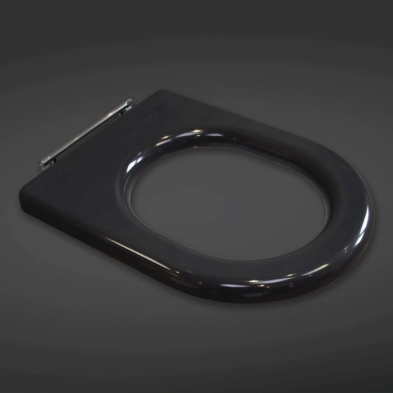 RAK Compact Anthracite Grey Doc M Seat Without Lid For Rimless Toilet Pan - COMSEATSNANTH