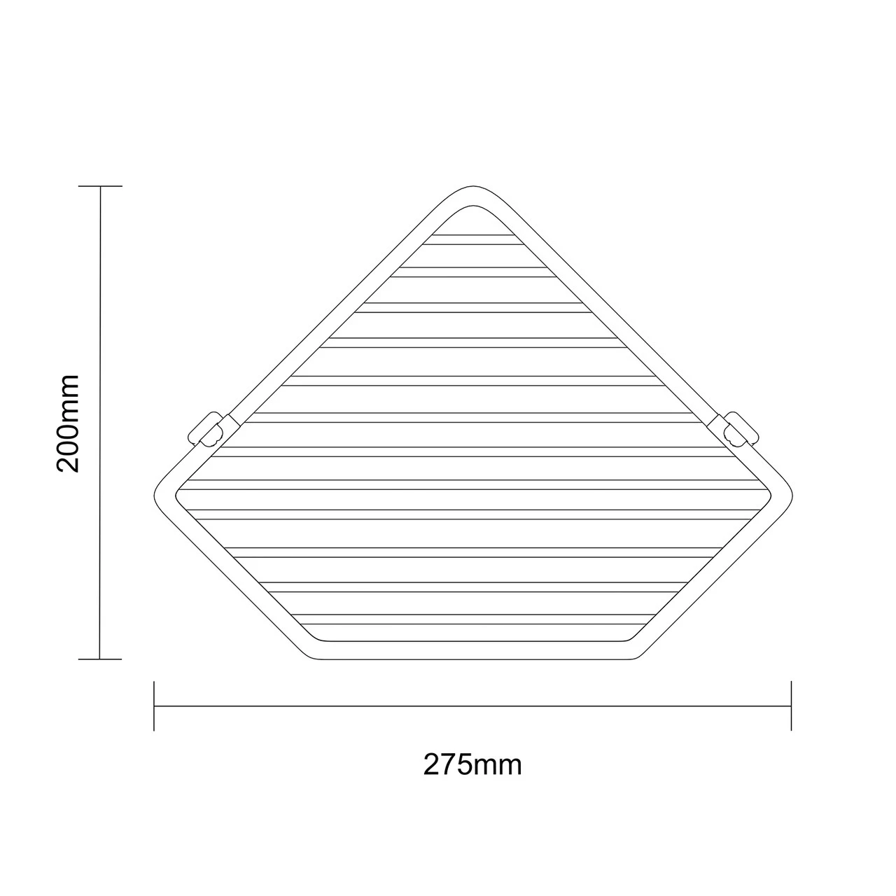 Selena Polished Chrome 2 Tier Wall Mounted Corner Basket - Image 6