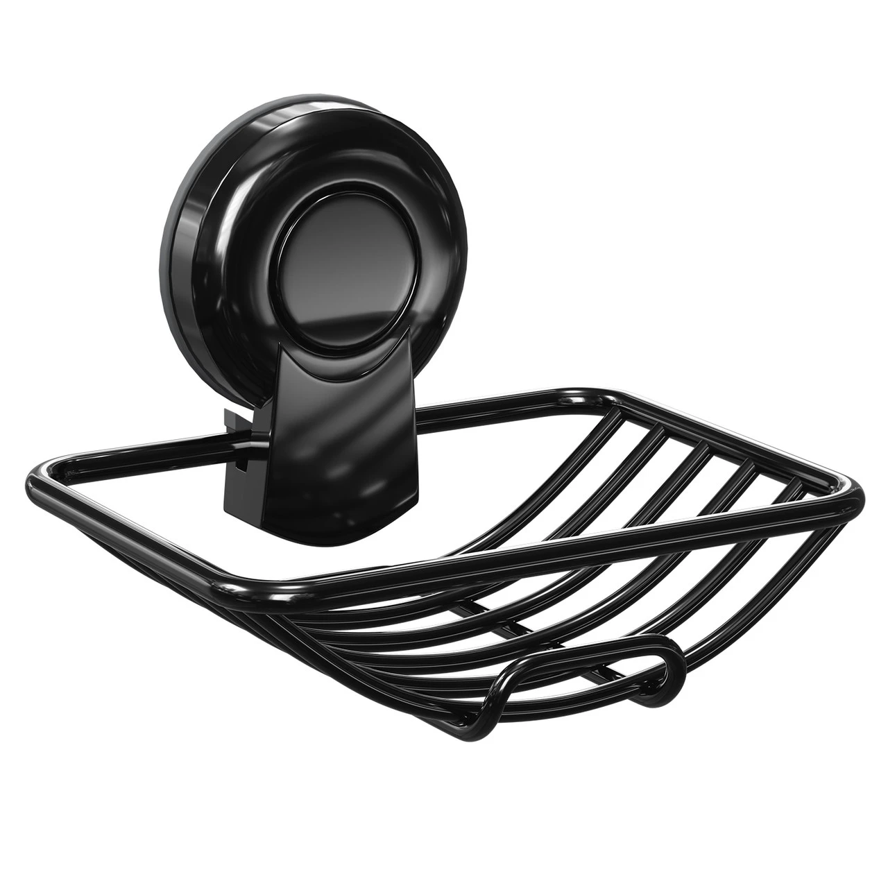 SuctionLoc Black Wall Mounted Soap Basket - Image 3