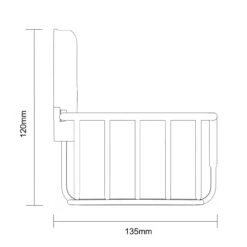 SuctionLoc Chrome Wall Mounted Rectangular Basket -Bathroom Accessories Store suctionloc chrome wall mounted rectangular basket line side 87096.1658132860