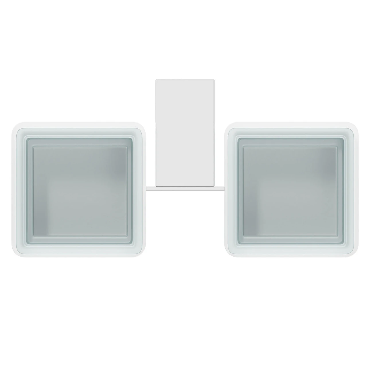 Taurus Polished Chrome And Frosted Glass Wall Mounted Double Bathroom Tumbler - Image 5