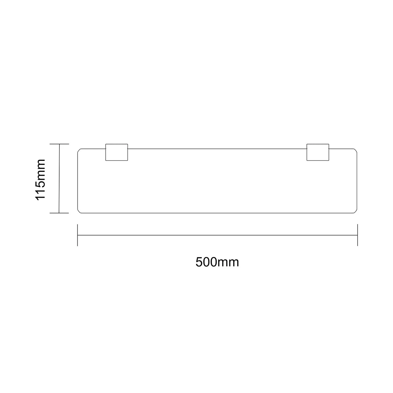 Taurus Polished Chrome And Frosted Glass Wall Mounted Vanity Shelf - Image 6