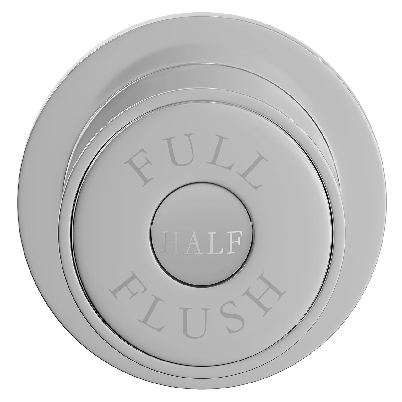 Windsor. Traditional Chrome Round Dual Flush Push Button - Image 2