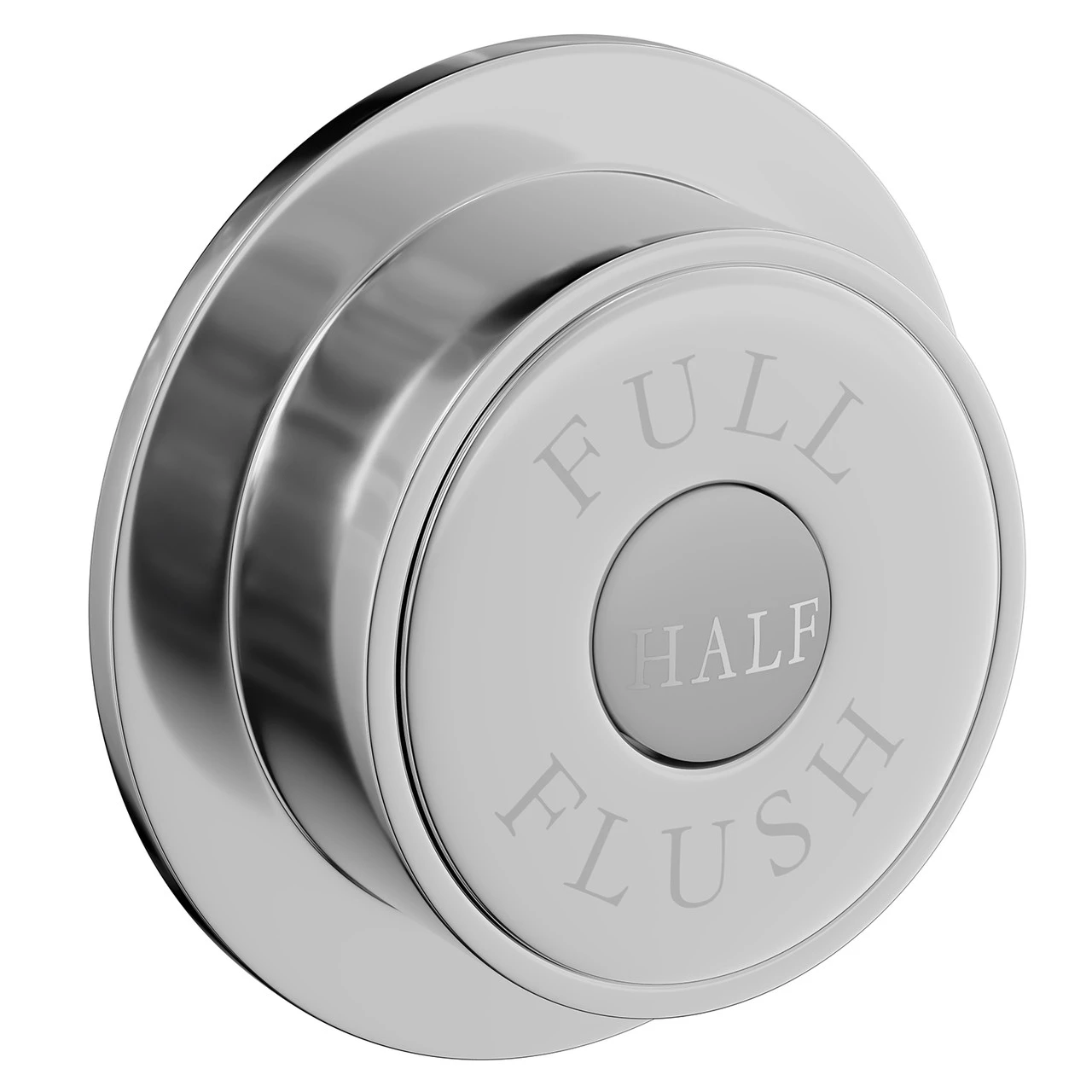 Windsor. Traditional Chrome Round Dual Flush Push Button - Image 3