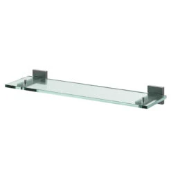 Virgo Polished Chrome And Glass Wall Mounted Vanity Shelf