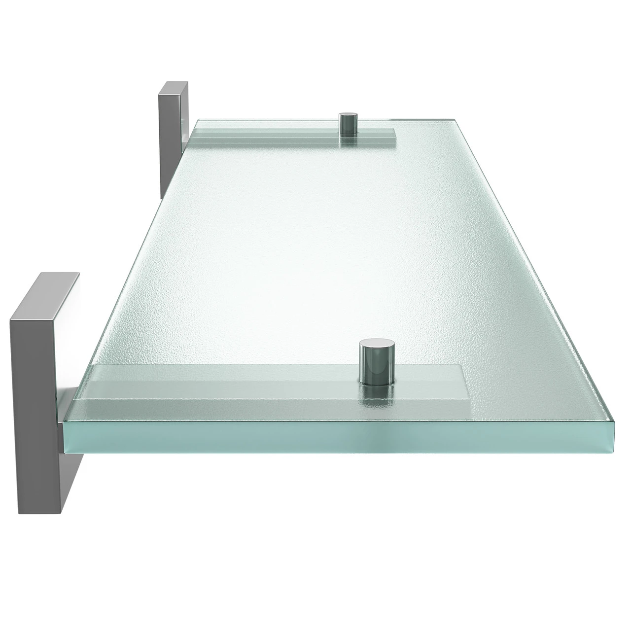 Virgo Polished Chrome And Glass Wall Mounted Vanity Shelf - Image 4