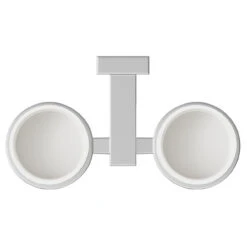 Virgo Polished Chrome And White Ceramic Wall Mounted Double Bathroom Tumbler -Bathroom Accessories Store virgo polished chrome and white ceramic wall mounted double bathroom tumbler top 34702.1652444698