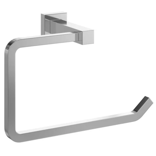 Virgo Polished Chrome Wall Mounted Toilet Roll Holder - Image 3