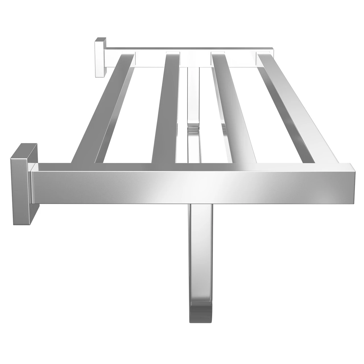 Virgo Polished Chrome Wall Mounted Towel Shelf With Towel Rail - Image 4