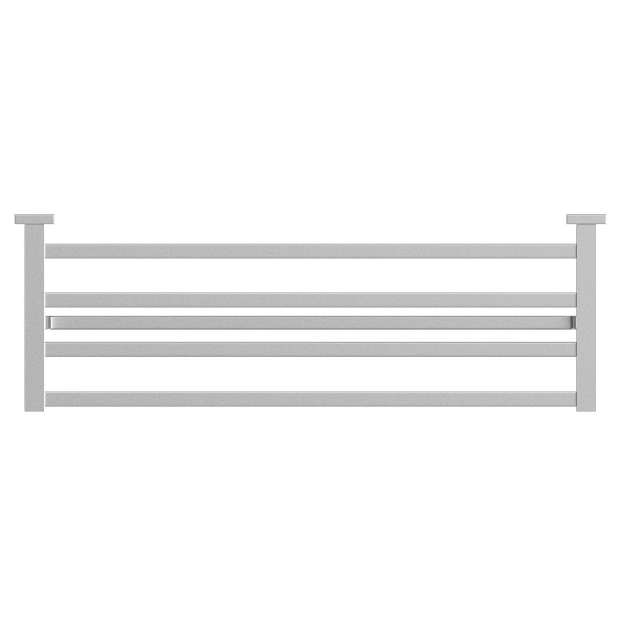 Virgo Polished Chrome Wall Mounted Towel Shelf With Towel Rail - Image 5