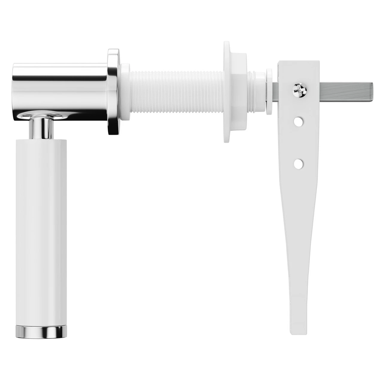 White Ceramic Modern Cistern Flush Lever - Image 2
