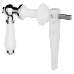 Windsor. White Ceramic Traditional Cistern Flush Lever
