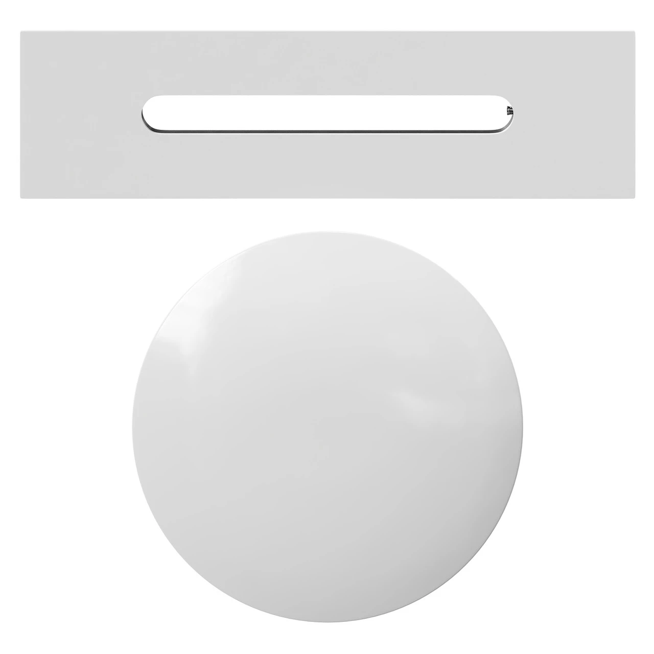 White Overflow Insert And Dome Waste Cover For Sharm Cairo And Luxor Freestanding Baths - Image 3