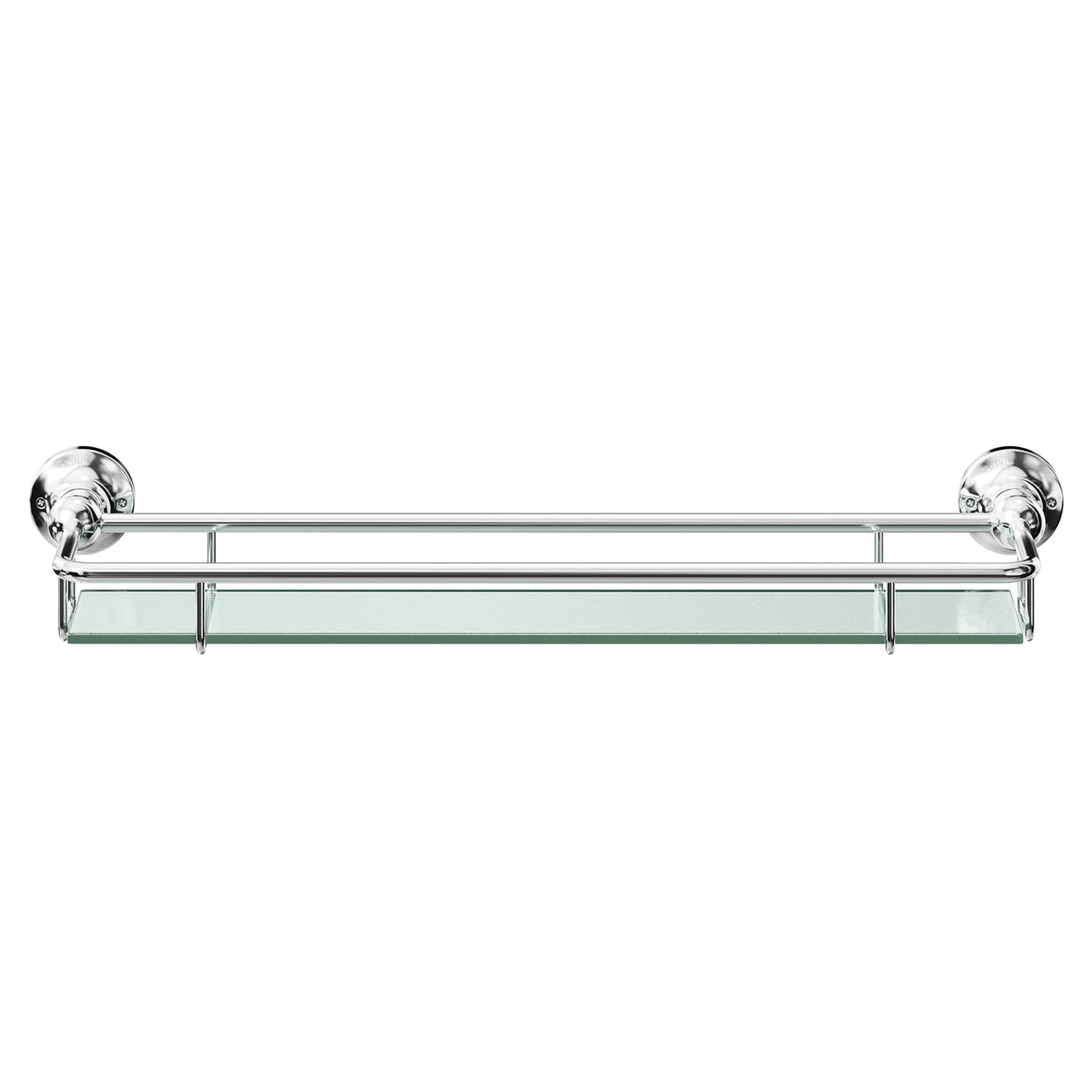 Windsor. Windsor 1930 Traditional Polished Chrome And Glass Wall Mounted Vanity Shelf - Image 2