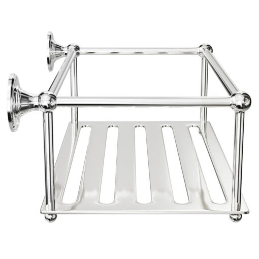 Windsor. Windsor 1930 Traditional Polished Chrome Wall Mounted Large Bottle Basket - Image 4