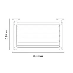 Windsor. Windsor 1930 Traditional Polished Chrome Wall Mounted Large Bottle Basket -Bathroom Accessories Store windsor 1930 traditional polished chrome wall mounted large bottle basket top line drawing 89863.1661349163