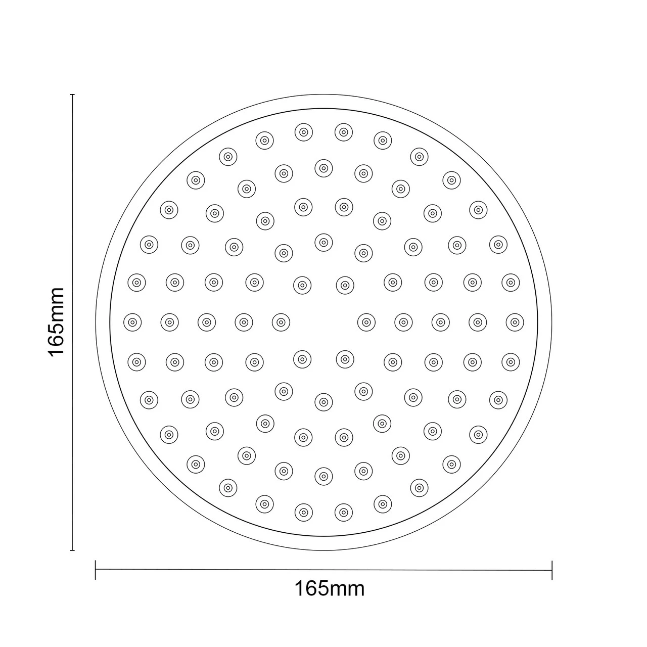 Windsor. Windsor Traditional Polished Chrome 165mm Traditional Round Shower Head - Image 5