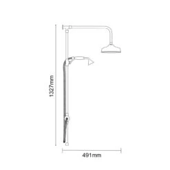 Windsor. Windsor Traditional Polished Chrome Rigid Riser Kit With Diverter -Bathroom Accessories Store windsor traditional polished chrome rigid riser kit with diverter line side 62354.1652444102